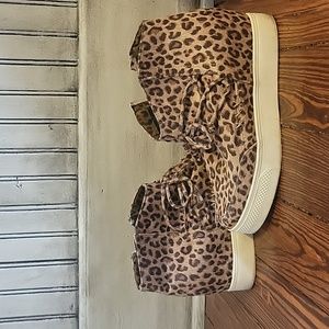 Leopard Print High Platform sneaker